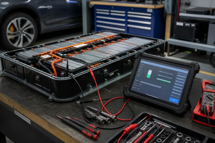 Lithium battery and diagnostic equipment for battery reset service